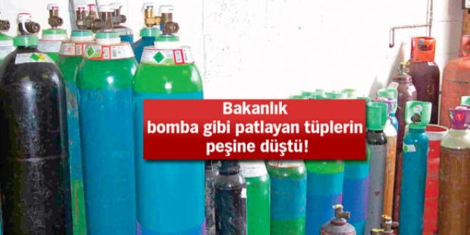 Sanayideki tüplerin % 64'ü uygunsuz çıktı