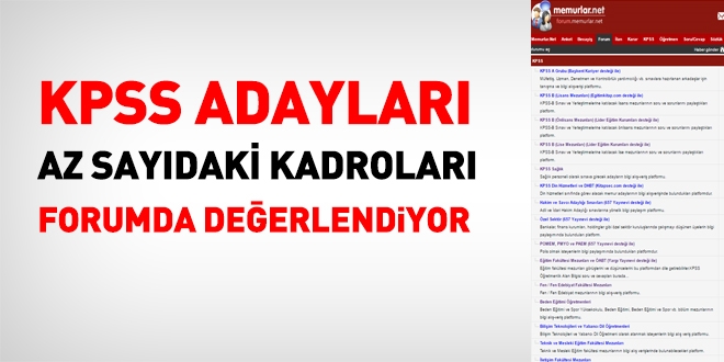 KPSS adayları kadroları değerlendiriyor