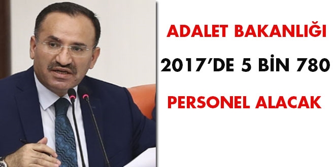 Adalet Bakanl 2017'de 5 bin 870 personel alacak