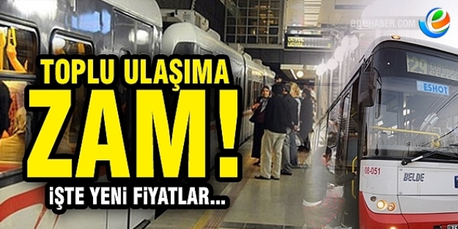 İzmir'de ulaşıma yüzde 8,33 zam yapıldı