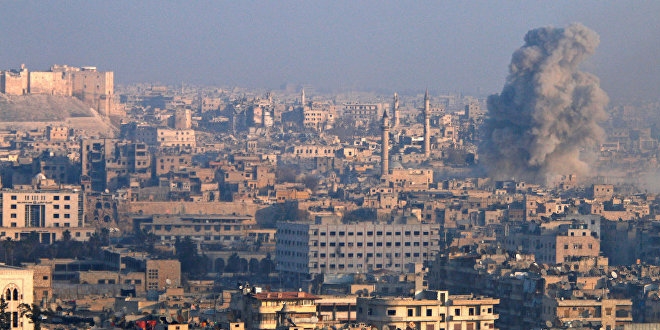 Halep'teki bombardman dnya ile iletiimini kopard