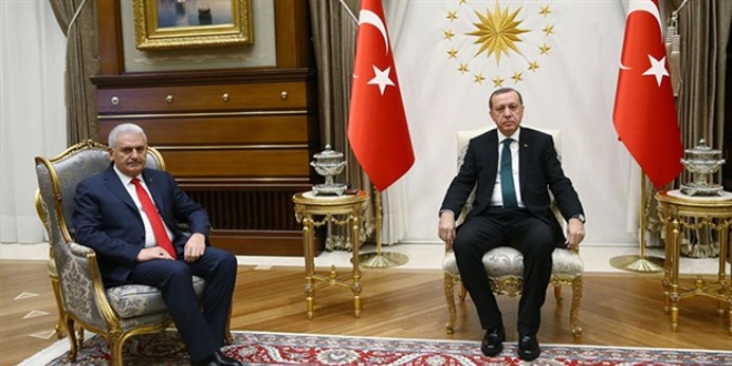 Erdoğan'ın, Başbakan Yıldırım'ı kabulü sona erdi