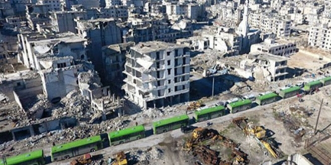 Suriye Halep'te tahliyelerde sona yaklaşılıyor