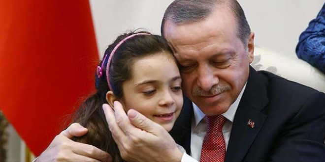 Halep'teki katliamı duyuran Bana, Cumhurbaşkanlığı Külliyesi'nde