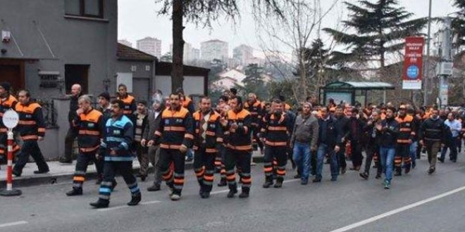 Milas'ta belediye temizlik iileri i yavalatma eylemi balatt