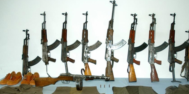 PKK yelerine datt silahlar kayt altna alm