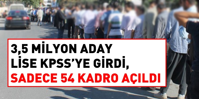 3,5 milyon aday sınava girdi, 54 kadro açıldı