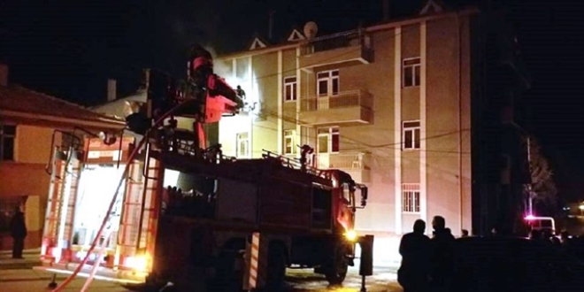 Malatya'da Öğrenci yurdunda yangın çıktı
