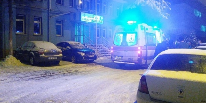 Konya'da kar topu oyunu hastanede bitti