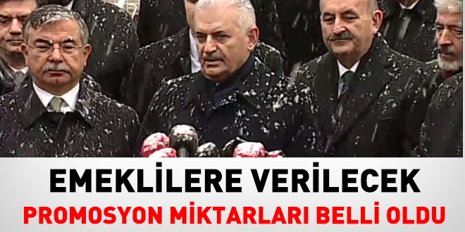 Emeklilere promosyon miktarları belli oldu
