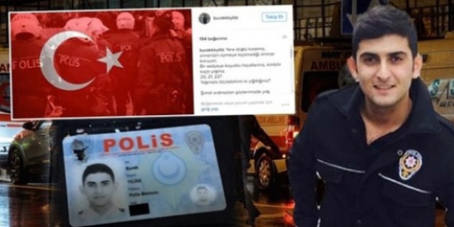 Şehit polisin son paylaşımı