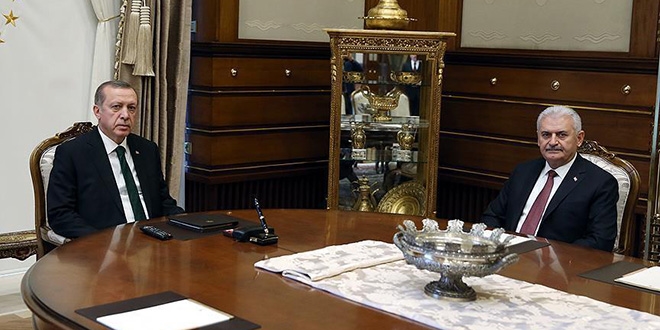Cumhurbaşkanı Erdoğan, Başbakan Yıldırım'ı kabul etti