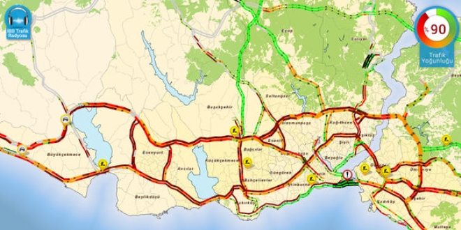 �stanbul'da trafik kilitlendi!