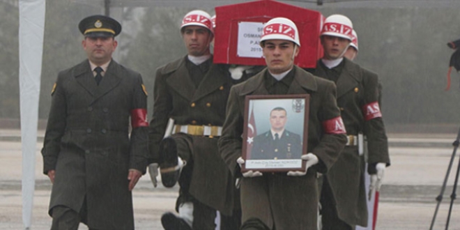 Fırat Kalkanı'nın şehidi için tören düzenlendi