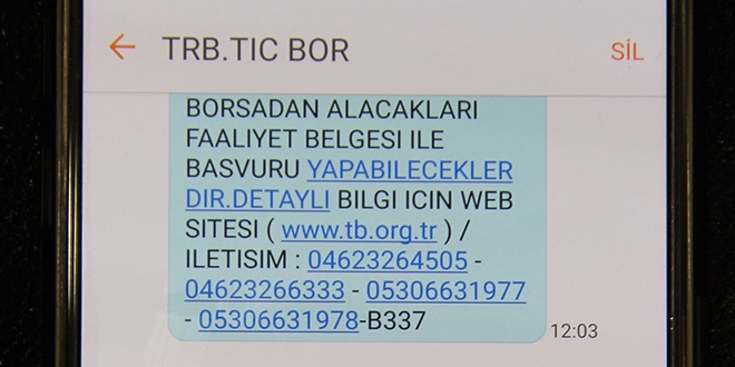 Çalınan fındıklar için 'sms'li uyarı yapıldı