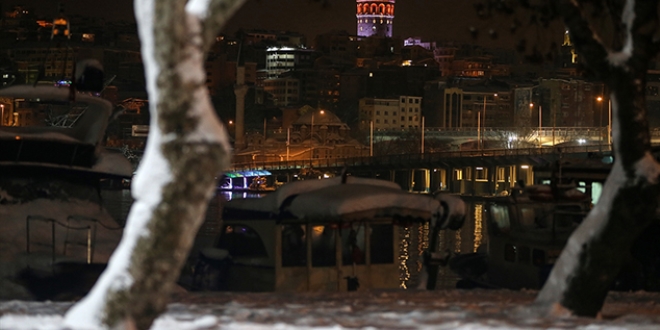 �stanbul'da kar ya���� durdu
