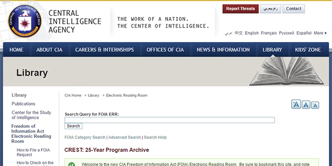 CIA, 25 yl nceki belgeleri internetten yaymlad