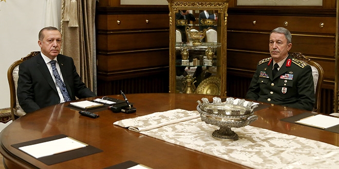 Erdoğan, Genelkurmay Başkanı Akar'ı kabul etti