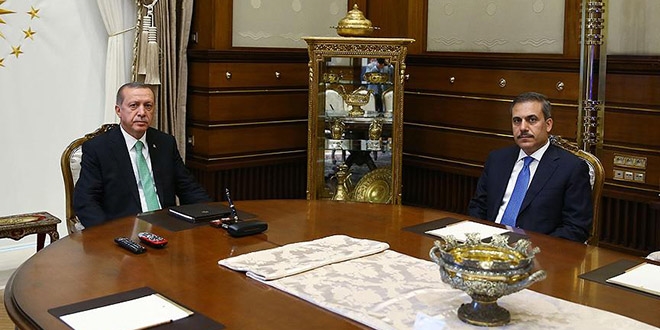 Erdoğan, MİT Müsteşarı Fidan'ı kabul etti