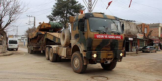 Suriye sınırına askeri sevkiyat