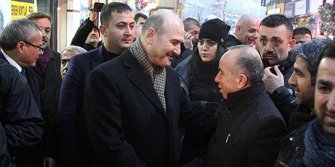 İçişleri Bakanı Soylu Batman'da esnafı ziyaret etti