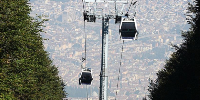 Bursa'da teleferik seferleri iptal edildi