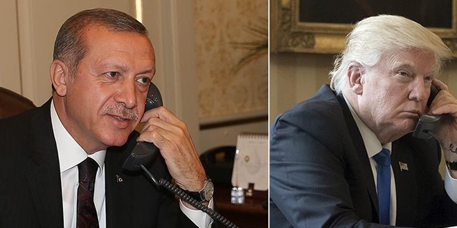 Cumhurbakan Erdoan ile Trump'n grme detaylar