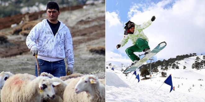 K�yde �oban kayak merkezinde antren�r