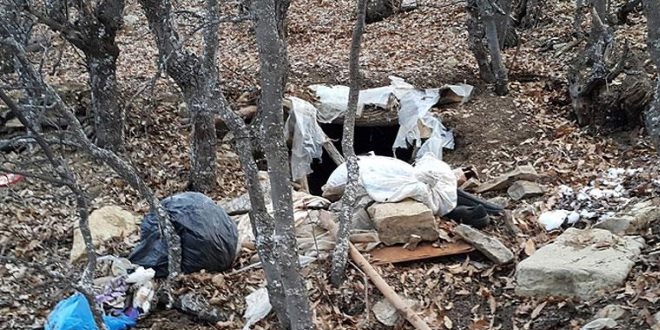Terr rgt PKK'ya ait yeralt sna bulundu