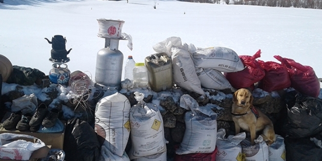 Bingöl'de 1,5 ton amonyum nitrat ele geçirildi