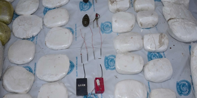 Portakal bahçesinde 80 kilogram patlayıcı bulundu