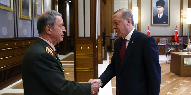 Erdoğan, Orgeneral Akar'ı kabul etti