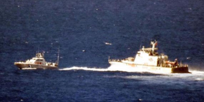 Türk botunu gören Yunan askerleri kaçtılar