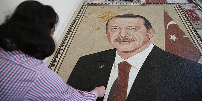 Binlerce mozaik'ten Cumhurbaşkanı'nın portresini yaptı