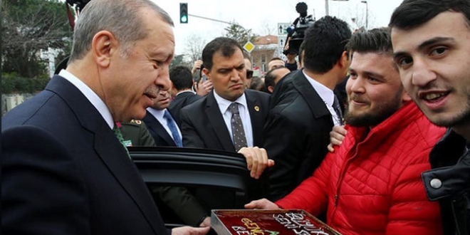 Cumhurbakan Erdoan'a doum gn mesaj