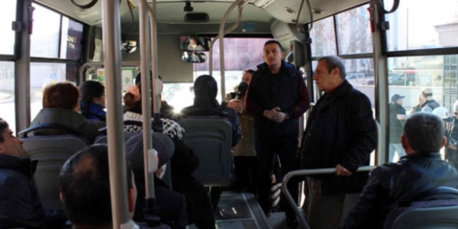 Sivil denetim yapan polisten otobüs sürücülerine ceza