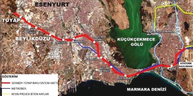 D-100'e paralel metro Beylikdz'ne gelecek