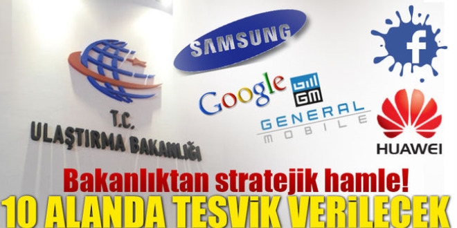 Operatörlere 10 alan da teşvik