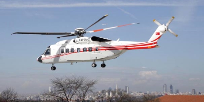 Yıldırım'ı taşıyan helikopter araziye indi