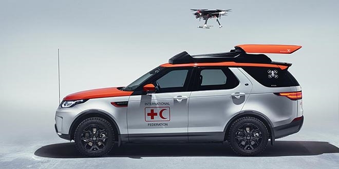 Land Rover'ın 'drone'lu aracı hayat kurtaracak