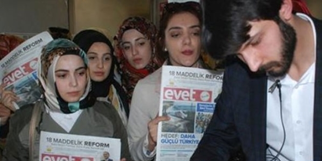 Kldarolu'na 'Evet' gazetesi gnderdiler