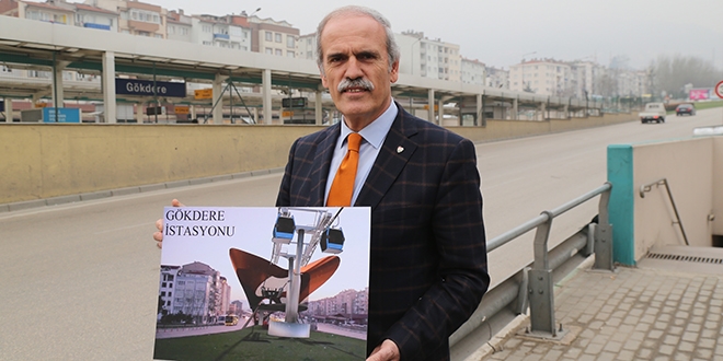 Bursa'da teleferik kent merkezine iniyor