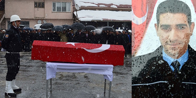 Kazada hayatını kaybeden polis için tören düzenlendi