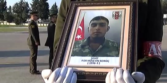 Şehit olan er Koruç'un cenazesi Şanlıurfa'ya getirildi