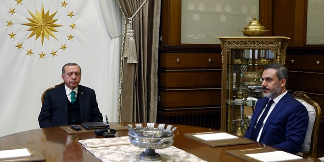 Cumhurbaşkanı, MİT Müsteşarını kabul etti