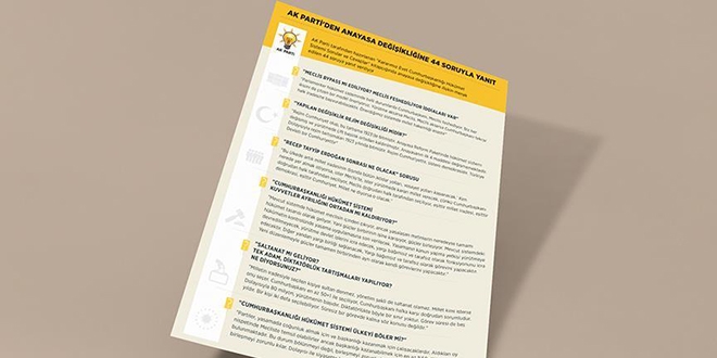 AK Parti'den anayasa değişikliğine 44 soruyla yanıt