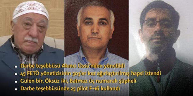 45 FETÖ'cüye 303'er kez müebbet hapis istemi