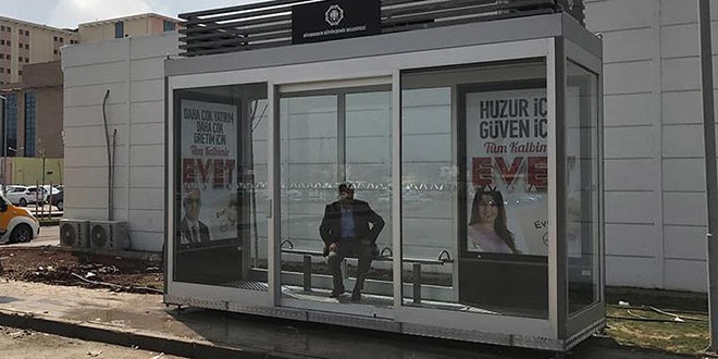 Diyarbakır'da 'klimalı durak' hizmeti