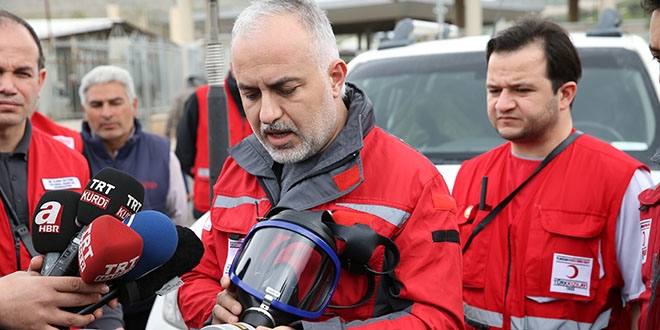 T�rk K�z�lay�ndan Suriye'ye koruyucu kit yard�m�