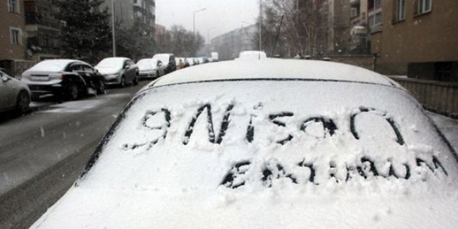 Erzurum ve Erzincan'a lapa lapa kar yad
